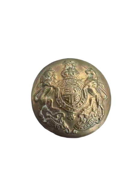 Bouton anglais en laiton — armoiries royales