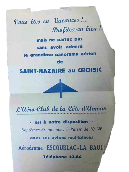 Affiche touristique — Aéro-Club de la Côte d’Amour