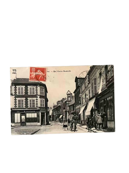 Carte Postale Ancienne — Scène de rue
