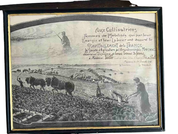 Diplôme agricole encadré