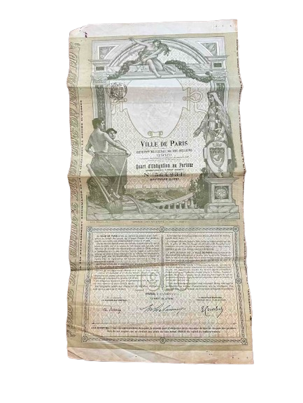 Obligation Ville de Paris — 1910